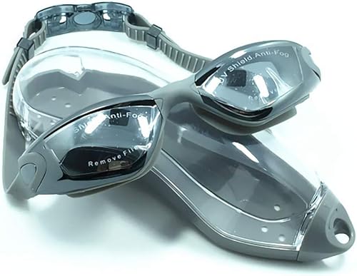 Glasses, Leaking Anti-Fog Indoor Outdoor Swimming Goggles with UV Protection Mirrored Clear Lenses, AdultYouth