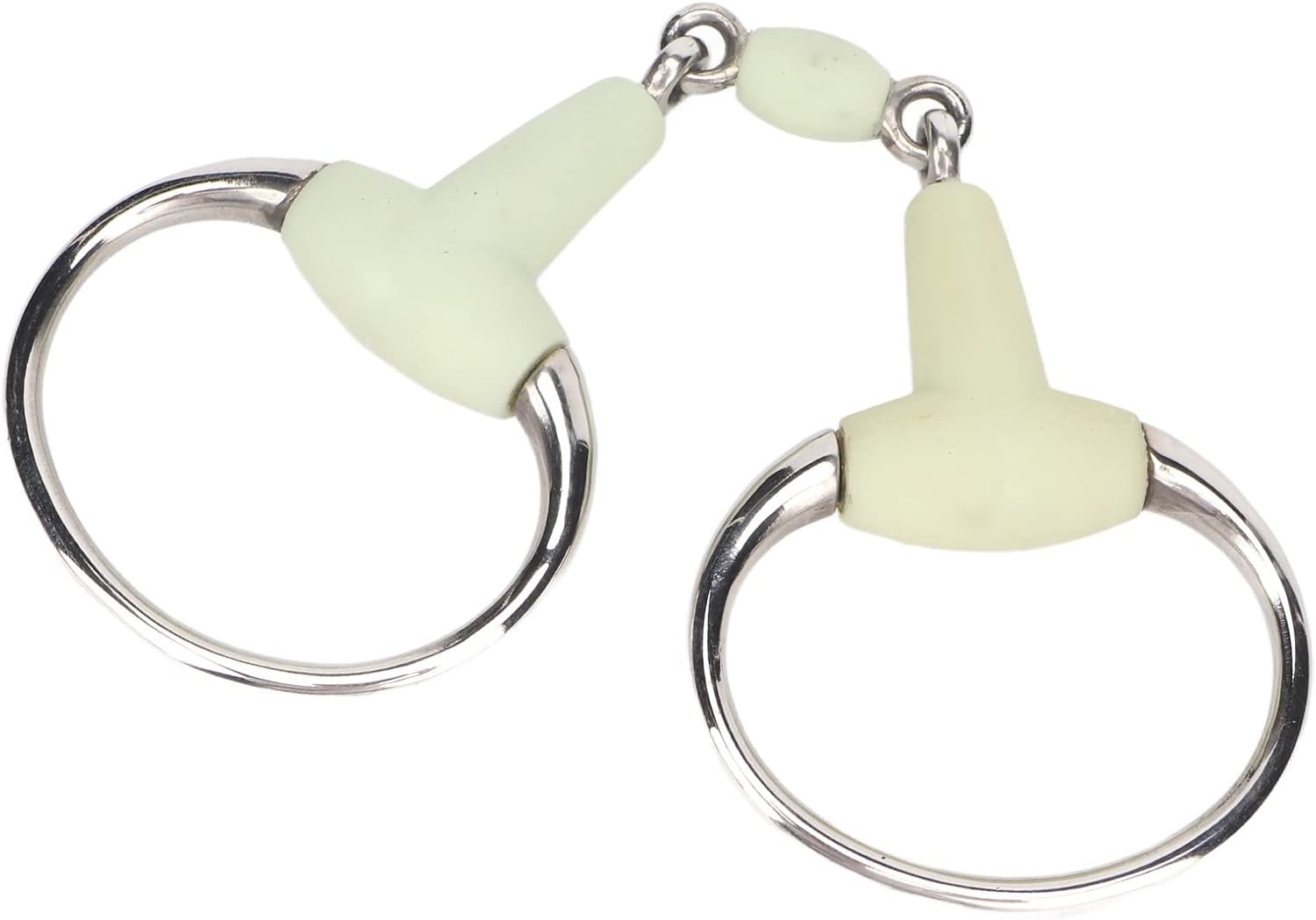 Horse Snaffle Bit, Rubber Wrapped Training Mouth Bit for Equestrian Riding with Flavor Design