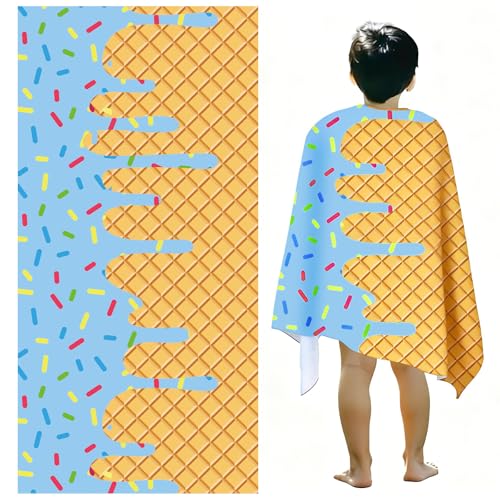 Ice Cream Beach Towel for Kid 30 X 60 Inch Baseball Microfiber Pool Towel Absorbent Quick Dry Beach Towel Sand Free Blanket for Boys Girls Summer Pool Party Supplie Bath Sport Travel for Kids Gift