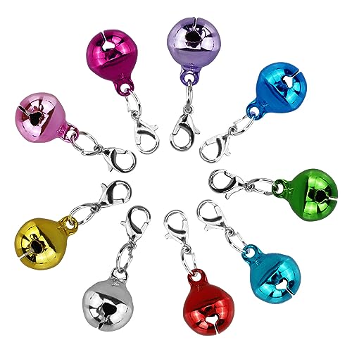 HXMJIED 24Pcs Bell Keychain Security Alarm Bells Keyring