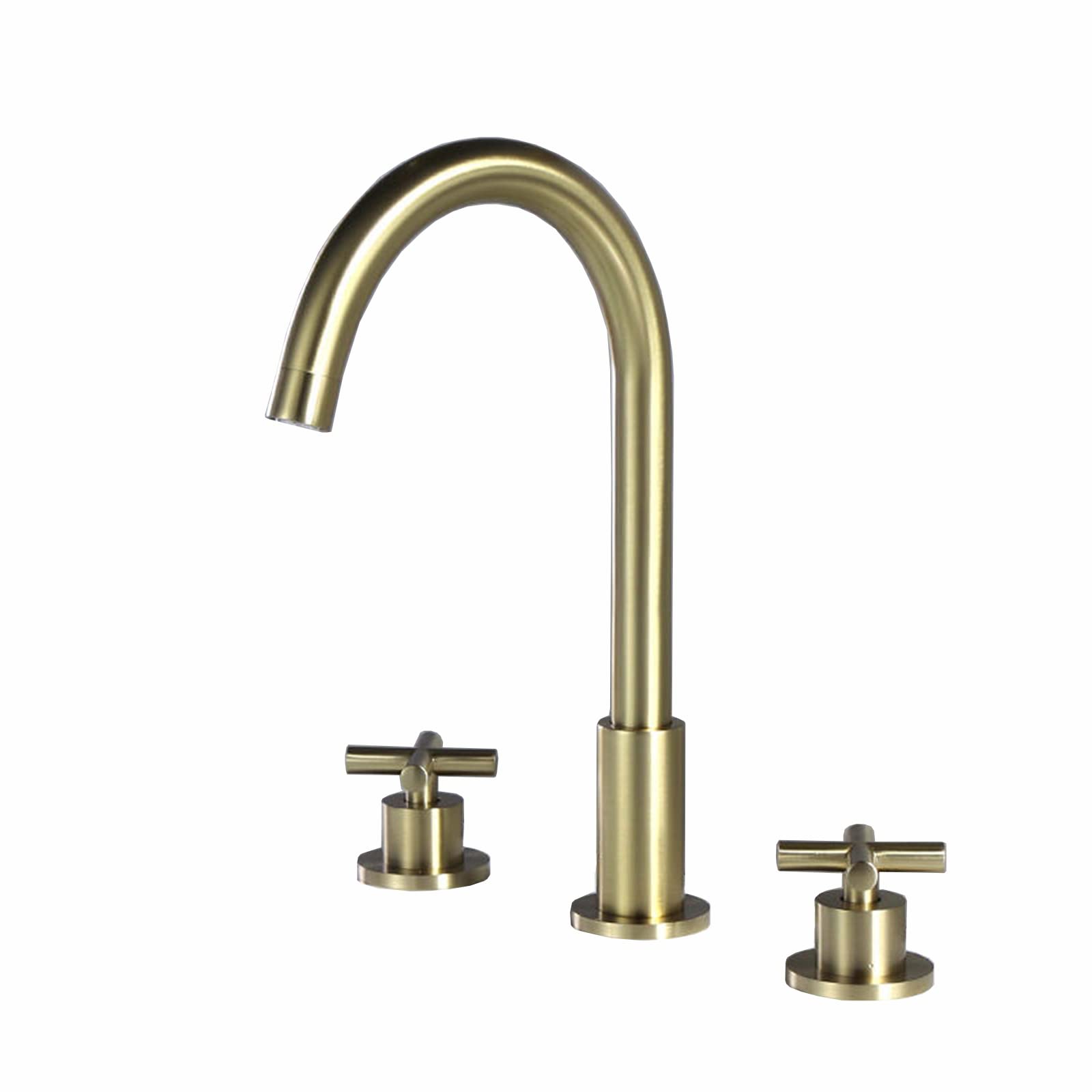 Grifo mezclador para lavabo de 3 orificios, grifos de latón cepillado frío y caliente para lavabo de baño, grifo mezclador para lavabo de 3 orificios, grifos de 3 orificios para lavabo de baño Chaser
