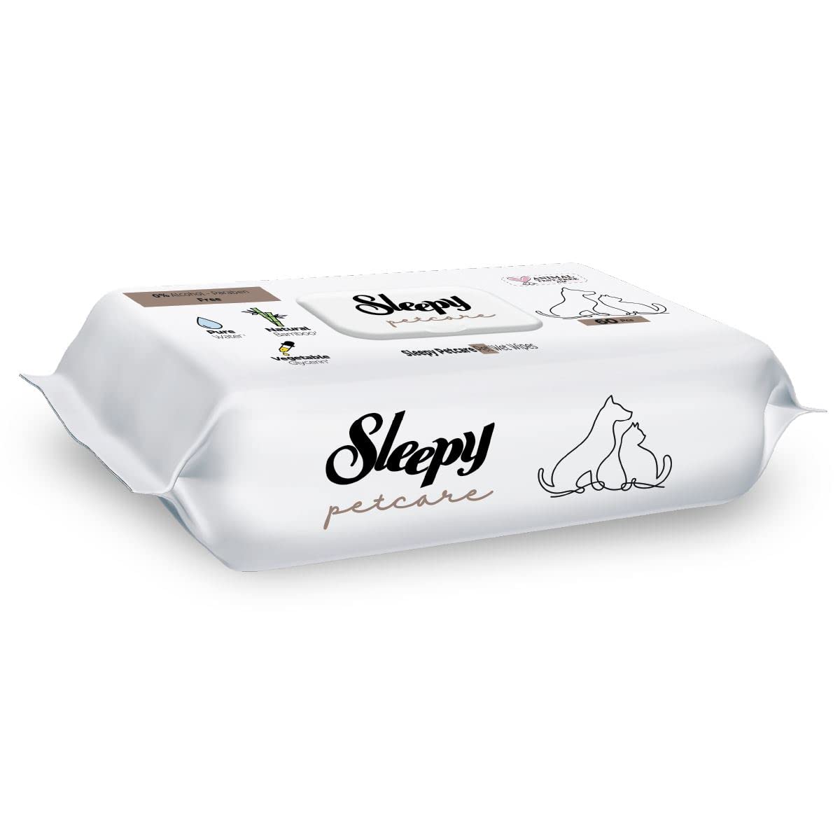 Sleepy Petcare Evcil Hayvan Islak Havlusu 60 Yaprak