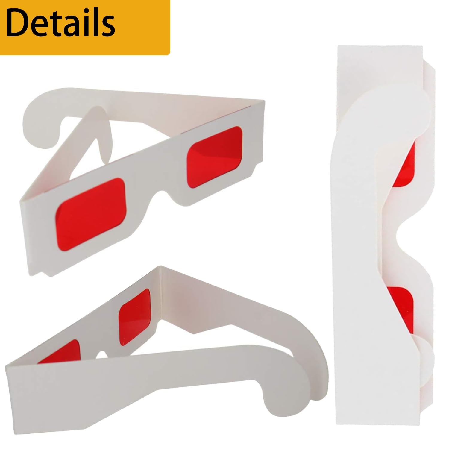20 Pz Rosso Occhiali 3D di Carta rosso-rosso 3D Film Occhiali Segreto Rivelare Lenti Rosse Occhiali 3D Visualizzazione 3D Occhiali Decoder