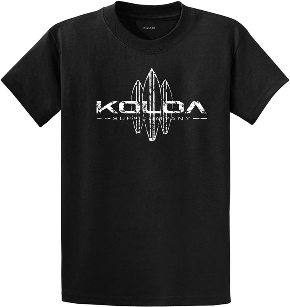 Koloa Vintage Surfboard Logo T-Shirts-XL-JetBlack.