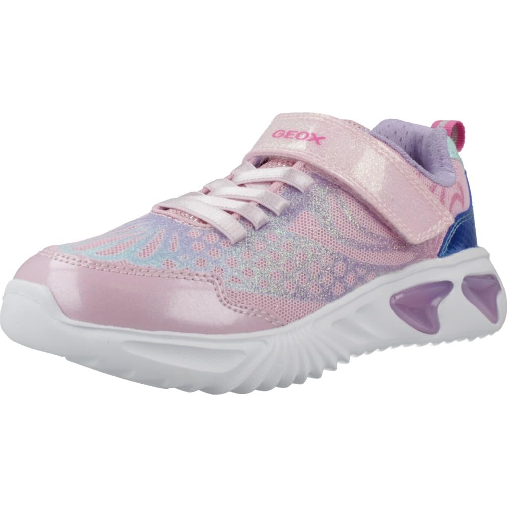 Geox J Assister Girl A Trainers, Pink/Lilac, 34 EU