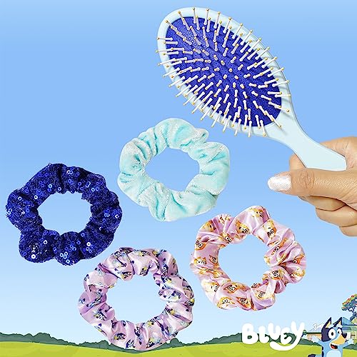 Bluey Hair Accessory Set: Brush & 4 Scrunchies for Kids - $6.99