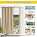 NICETOWN 2 Panels Weighted Blackout Cabana Curtains Outdoor Patio, W52 x L84 Windproof Top & Bottom Grommet & Back Tab, Thermal Heavyweight Drapes Keep Privacy for Yard/Porch, Biscotti Beige