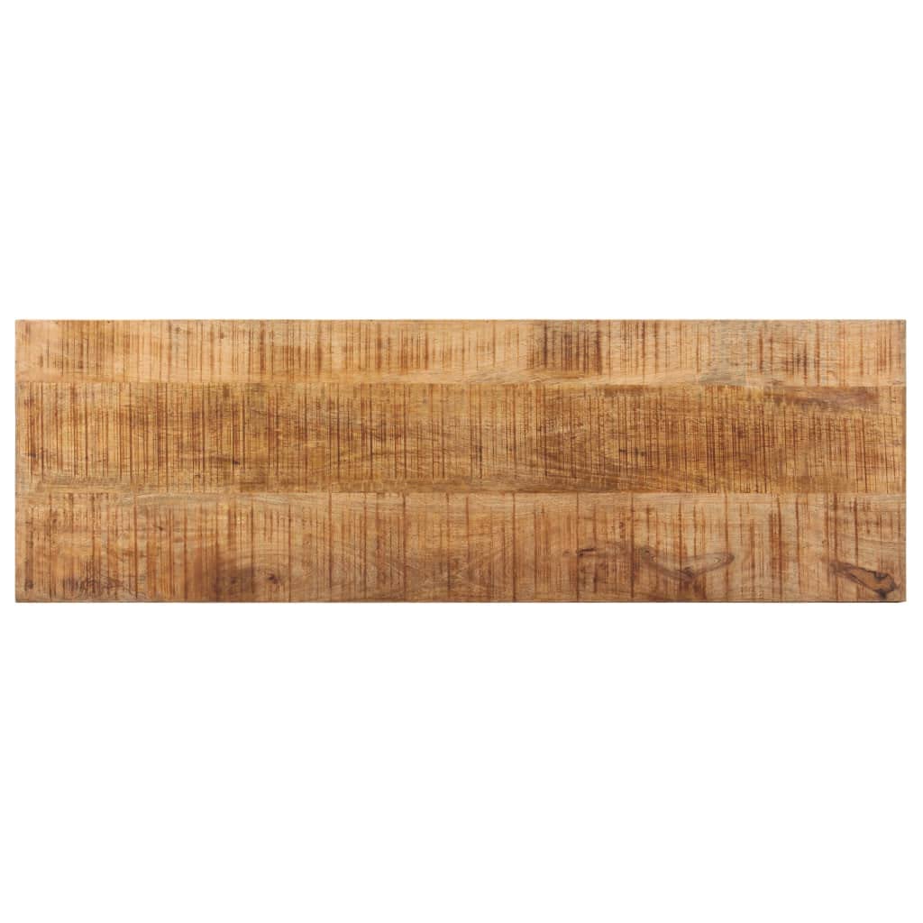 vidaXL Banc 110 cm Bois de manguier Brut Massif et Acier