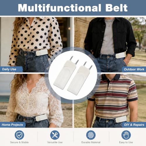Image of GUSTAVE Buckleless Belt Hook Tactical Metal Hook Elastic Belt Unisex Buckle-Less Invisible Waist Belts for Work & Edc