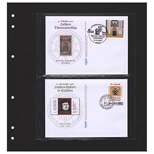 Schaubek Blanko Like recharges 2 poches 189 x 108 mm fond noir
