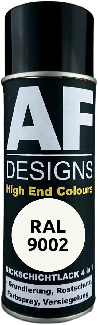Alex Flittner Designs Rust Protection Paint 4-in-1 RAL 9002 Grey White Metal Protective Paint Spray Rust Protection Paint Spray Can