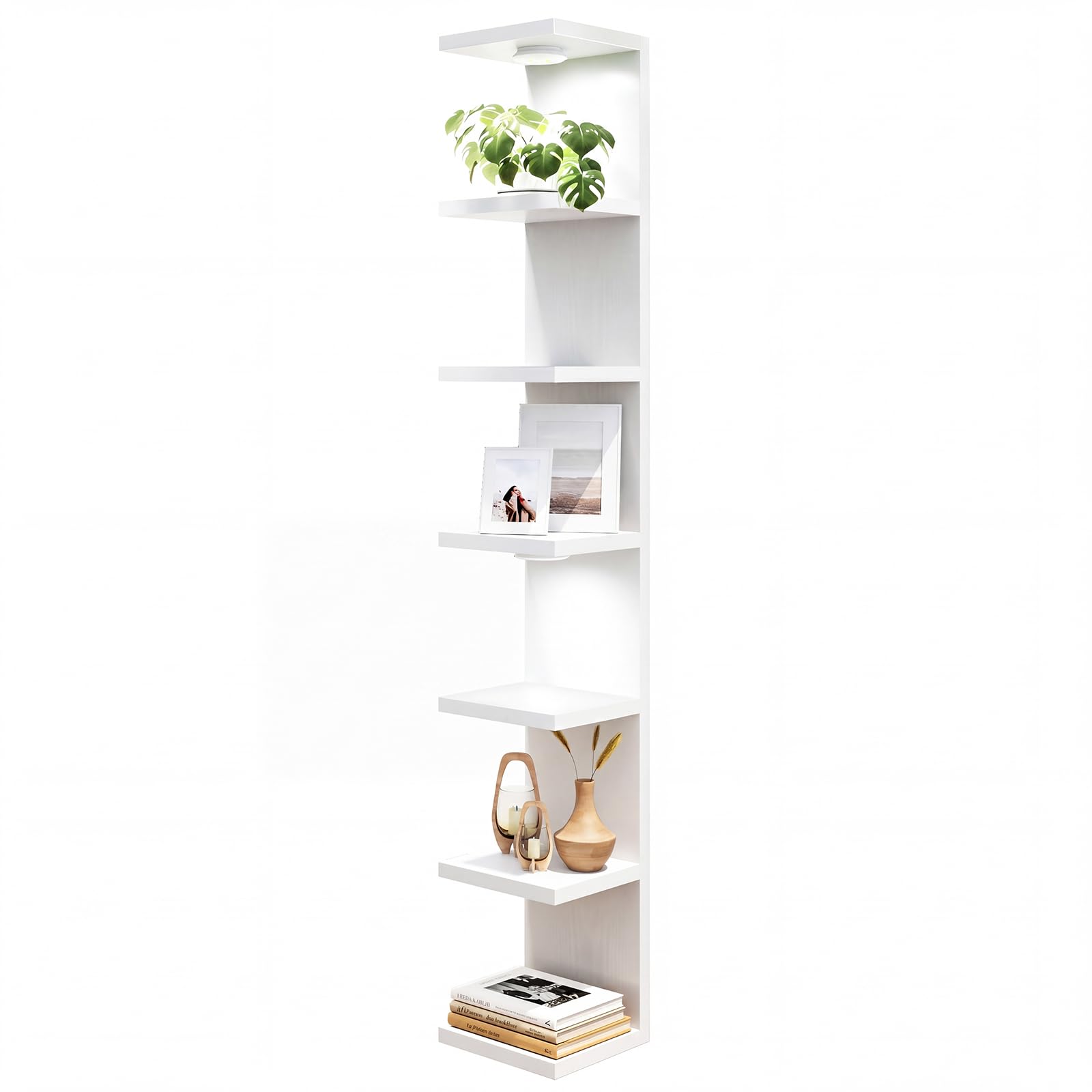 Seven-Tier LED Wall Shelf System - 76.8 Inch