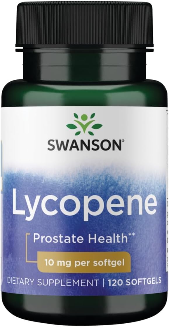 Swanson Lycopene for Prostate and Antioxidant Support, 10 mg, 120 Softgels 120 Count (Pack of 1)