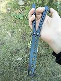 HDDH Butterfly Knife,Practice Butterfly Knife,Butterfly Knife Trainer,Unsharpened Blade 100% Safe for Practicing Flipping Tricks (black) - Image 5