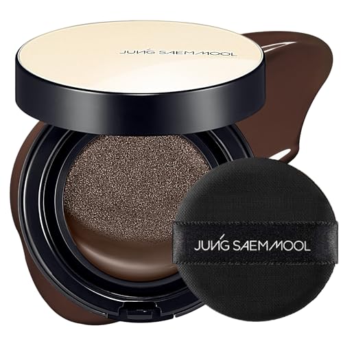 Image of JUNG SAEM MOOL Essential Skin Nuder Cushion | Natural Finish, Buildable Coverage Cushion Foundation by Korean Makeup Artist (Refill Not Included, 0.49 Fl Oz), 45N Espresso
