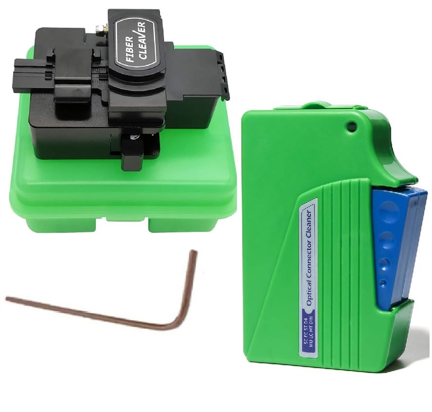 Corslet High Precision Optical Fiber Cleaver with 16 Cutting Points with 3 in 1 Fiber Holder for 0.25mm 0.9mm 3mm Coating Diameter Fiber with Ftth Fiber Optical Connector Cleaner Over 550 Cleans (B0DG5GFHQN) Amazon Price History, Amazon Price Tracker