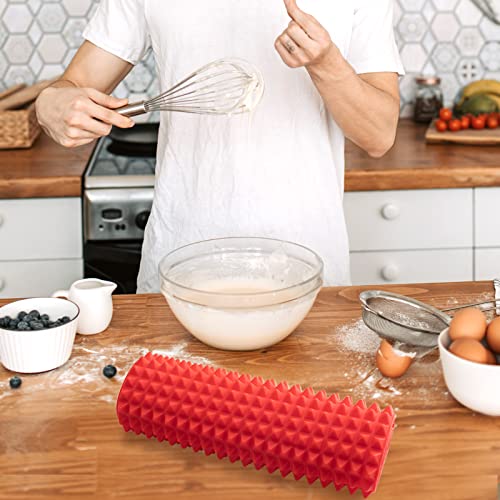 Wolecok Silicone Pyramid Pan,16 X 11 Inches Large Red Pyramid Baking Mat, Cooking Pan Oven Tray Baking Sheet Pastry Cooking Mat 2 Pack(Red) #TOP6