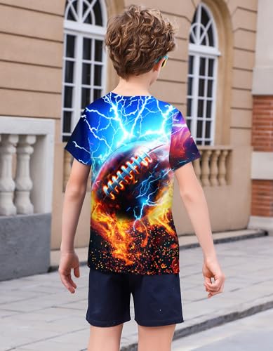 Image of 3D Graphic Short Sleeve Shirts Boys Girls Cool T-Shirt Unisex Novelty Tees for 7-12 Years Teens
