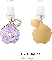 Vista 4 de EIISE & FONDA CP34 Puerto de carga USB Anti Polvo Plug Little Purple Rose Flower Colgante Teléfono Charm para iPhone 11/XS MAX/XR/X/8 Plus/7/6S/6/SE