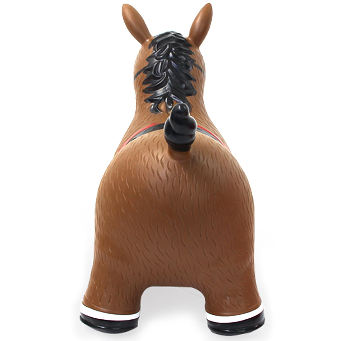 Jamara 460597 - Animal Saltarín Caballo Marrón con Bomba – Peso hasta a 50 kg, Orejas como Soporte, Resistente, Promueve el Sentido del Equilibrio, Simple de Limpiar