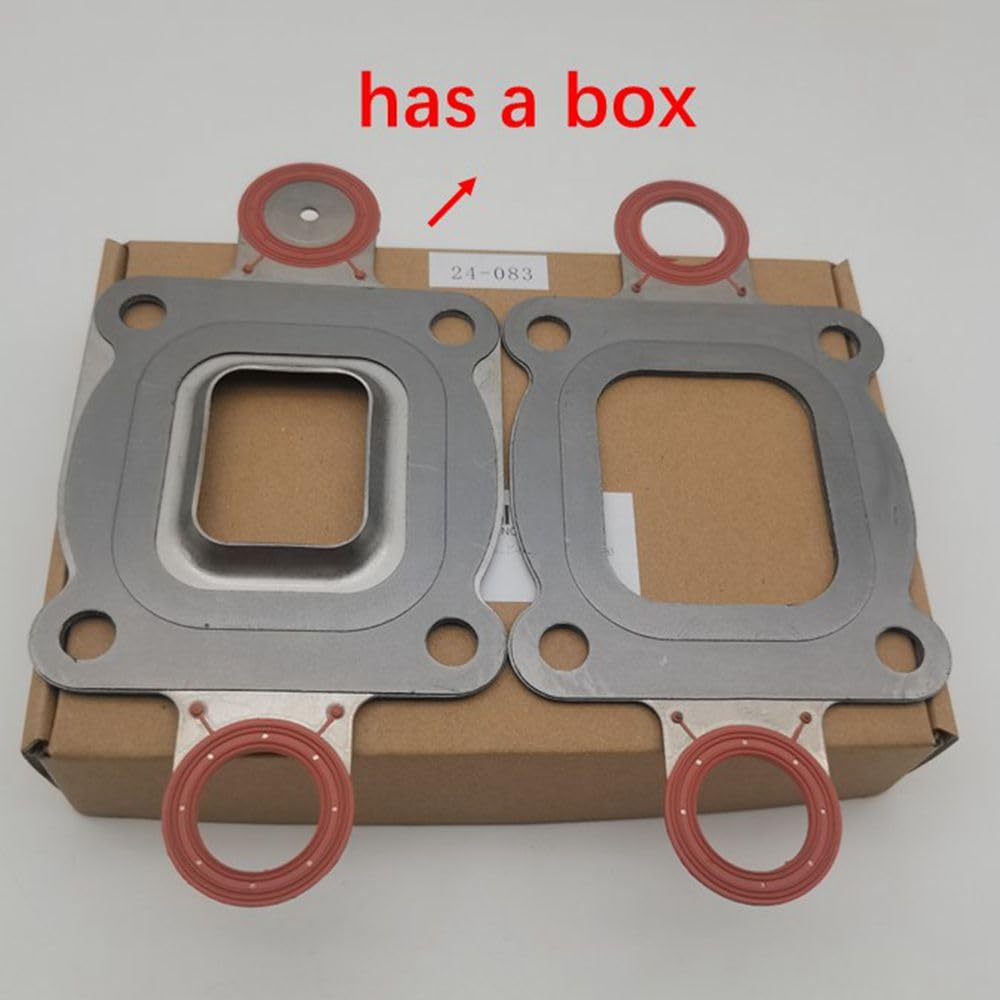 2 Pack Exhaust Manifold Elbow Riser Dry Joint Gasket for Mercruiser 4.3L 5.0L 5.7L 6.2L V6 V8 350 Mag Mx 6.2L Mpi 27-864850A02 27-864850A1 18-0722 27-864547A02 27-864547A01 18-0721 24-083