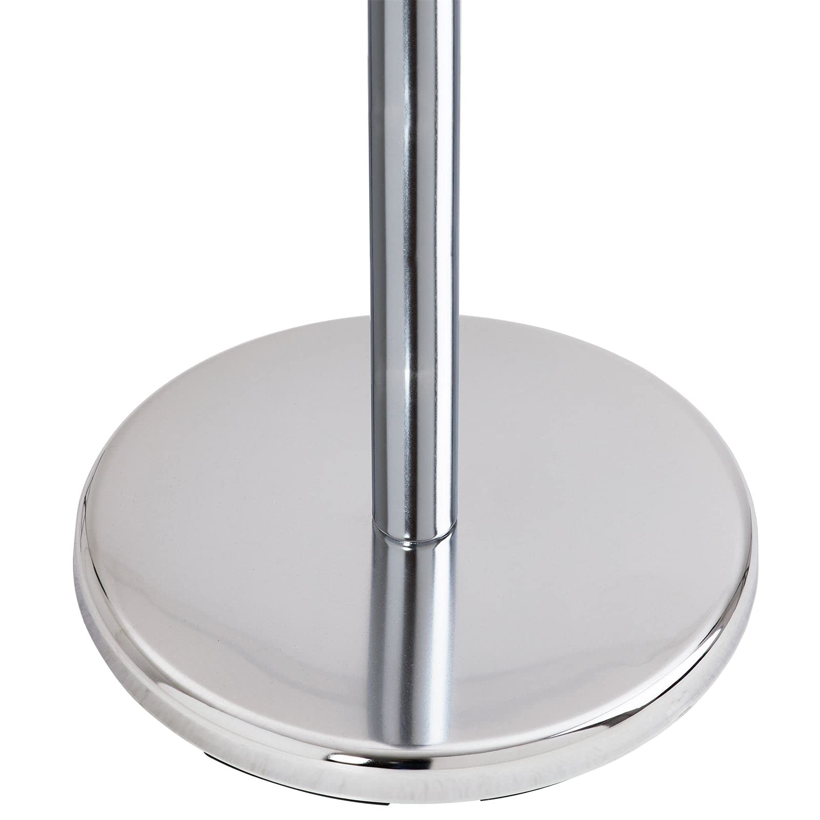 IDIMEX Perchero Mila de metal cromado, práctico perchero con 8 ganchos. Soporte de sombrero atemporal con base redonda