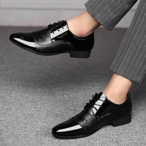 Men's Casual Dress Shoes Comfortable Lace up Formal Oxford for Weddings, Business, Office, Prom4