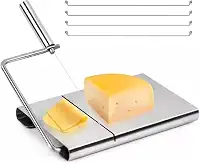 Fatiador Cortador Manual Aço Inox De Cortar Fatiar Carne Congelada Frios Legumes Lâmina Afiada(Fatiador de Queijos)
