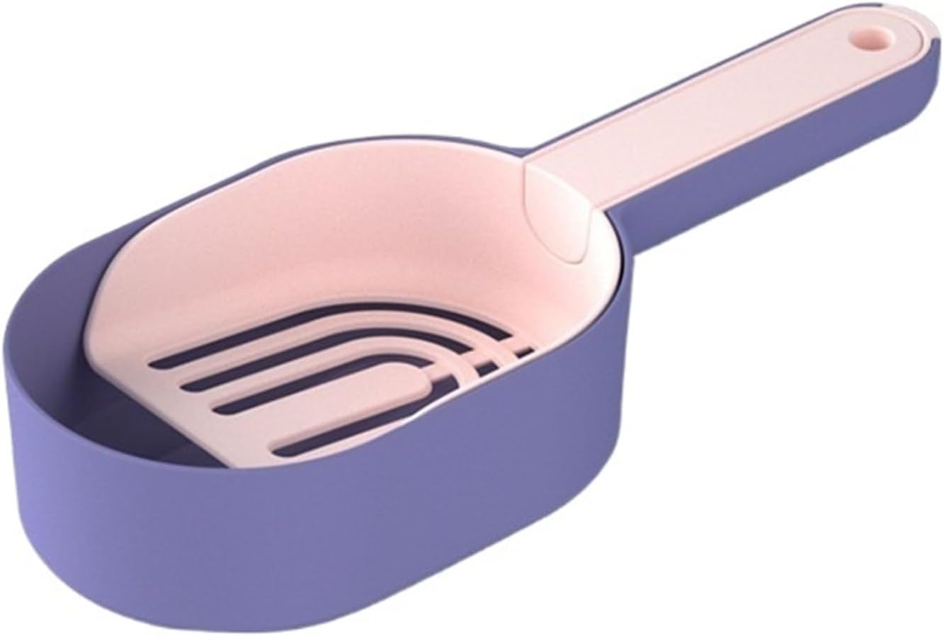Self-Cleaning Cat Litter Scoop for Kitty Litter Tray, Sandbox Poop Shovel for Cats Supplies(White)