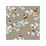 servietten falten Serviette 25x25 cm Susy Card 40003306 Weihnachts-Serviette, Tissue bedruckt, 3-lagig, 20er Packung, Motiv: Robin, 25 x 25 cm,