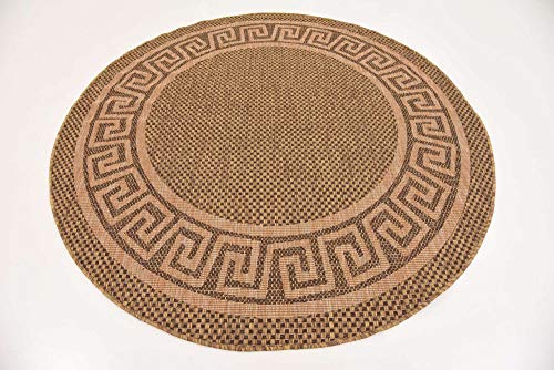 Tapete redondo 185x185 cm Unique Loom marrón claro miniatura 5
