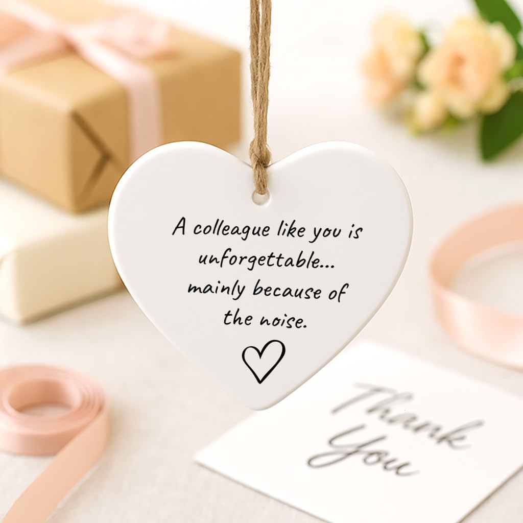 Funny Rude Colleague Gift – Acrylic Heart Keepsake – Office Humor Gift, Work Friend Leaving Present, Coworker Appreciation Gift, Workplace Novelty Gift