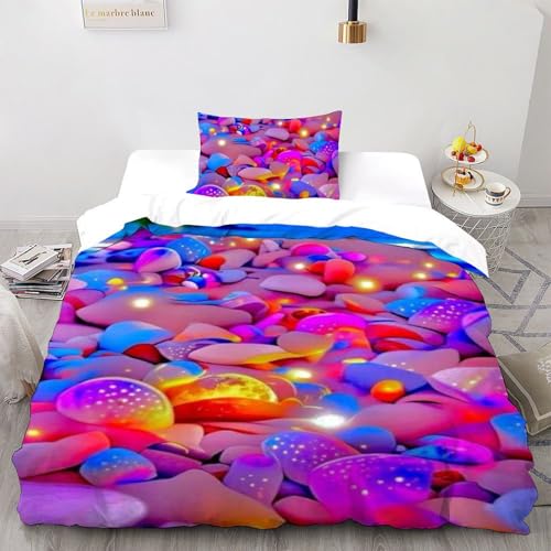 Housse de couette single zippée microfibre 135x200cm facile à laver