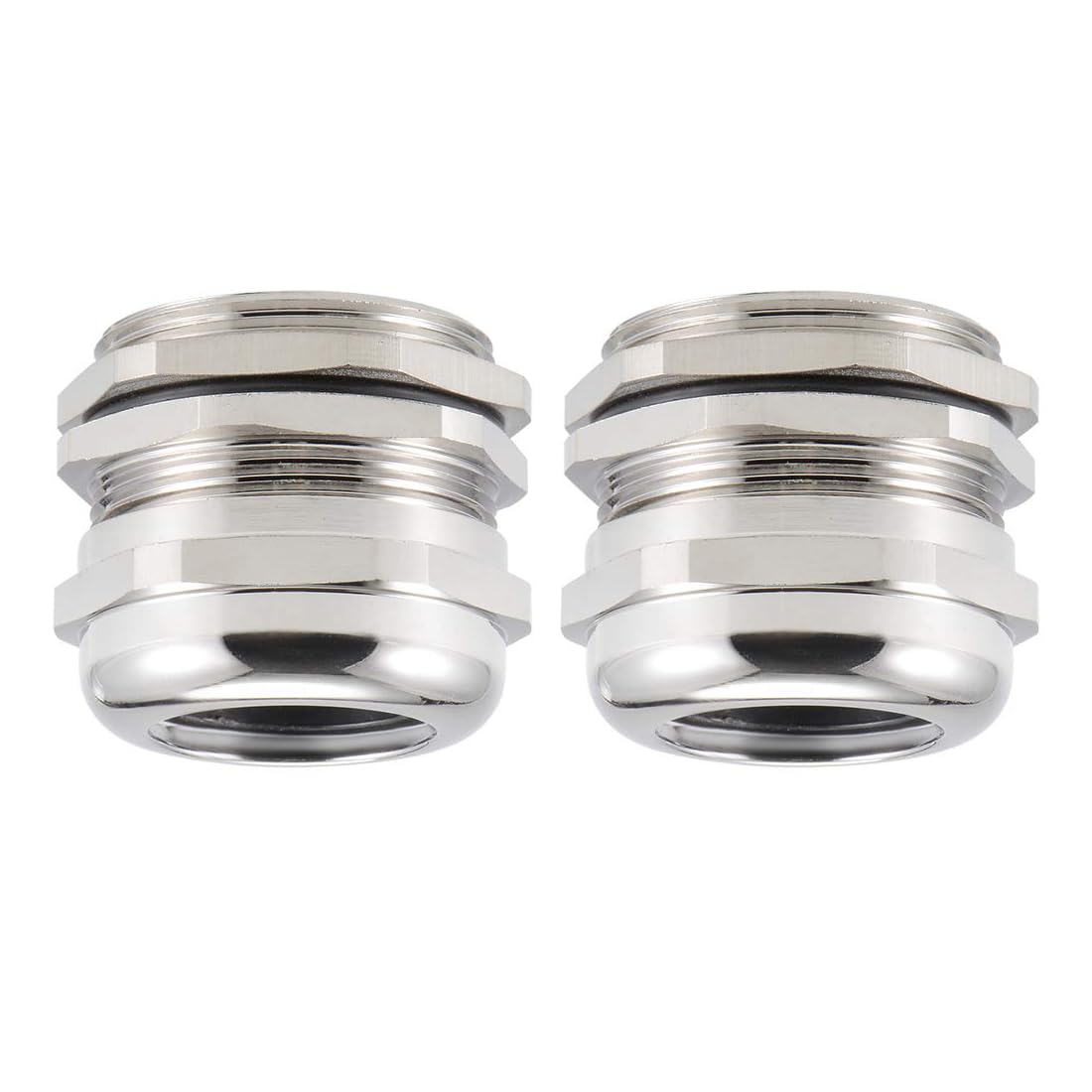 Unifizz 2 Pcs PG29 Cable Gland, IP68 Waterproof Metal Connector with EMI Shielding Heavy-Duty Threaded Joint for 18-25mm Cables