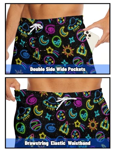 Men's Swim Trunks with Compression Liner 7 Inch Inseam Beach Shorts Quick Dry Bathing Suits3