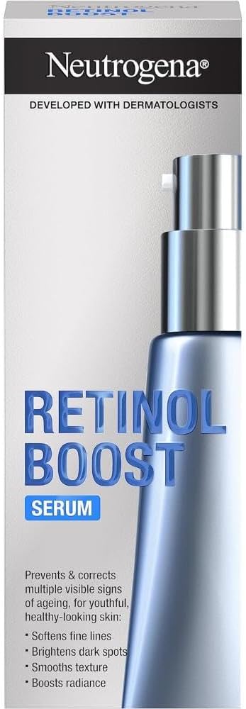 Neutrogena Retinol Boost Facial Serum (1x 30ml), Clinically-Proven Face Serum to Target the Visible Signs of Ageing, with Retinol for Brighter, Younger-Looking Skin