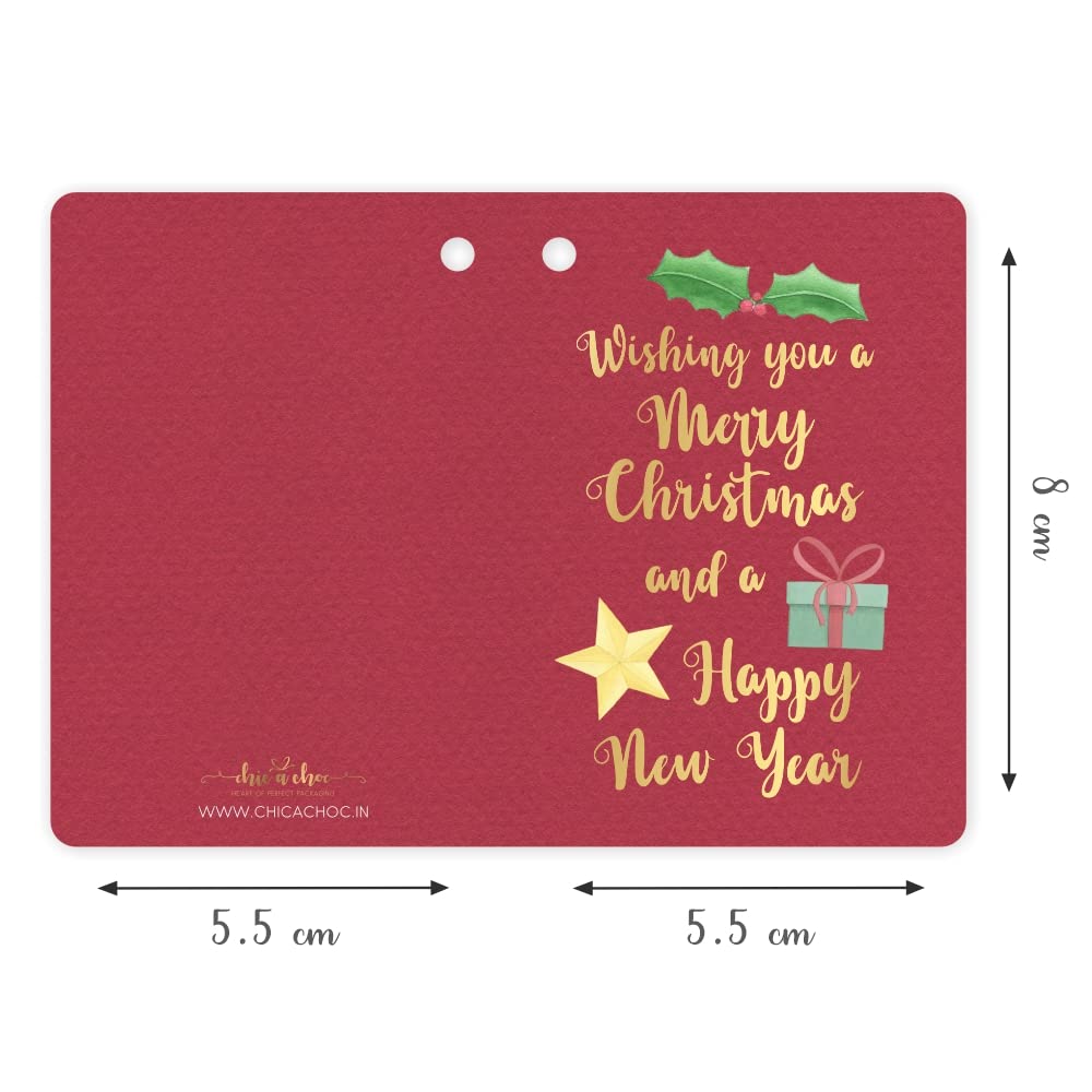 Merry Christmas Happy New Year Greeting Card, Gift Tags. Mini