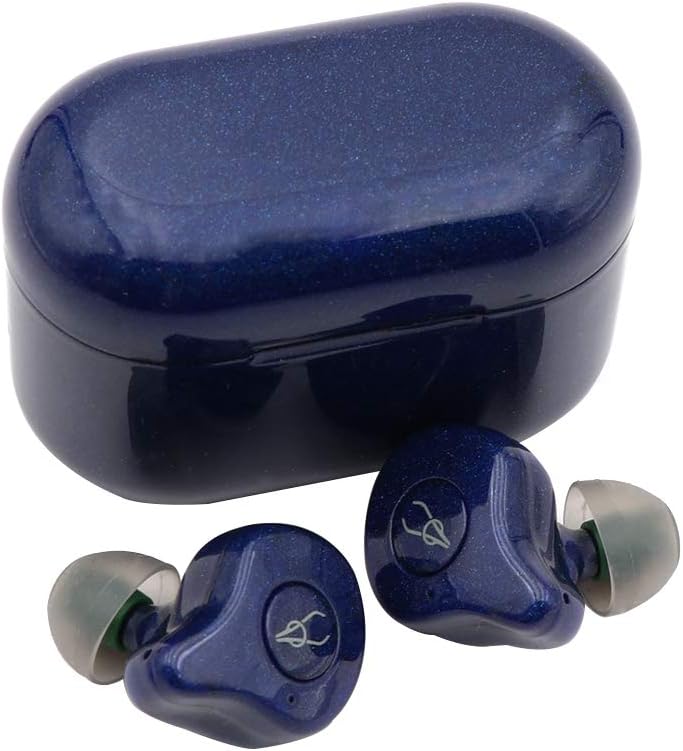 Linsoul Sabbat E12 Ultra TWS Bluetooth 5.0 True Wireless HiFi Earbuds, Sweatproof Noise Canceling Earphones with Built-in Mic for Sports Running (Galaxy Blue)