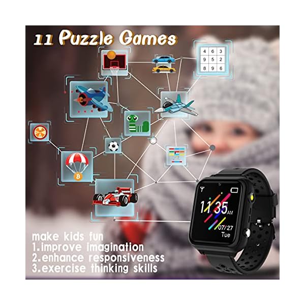 Kids-Smartwatches-for-Girls-Boys-Waterproof-Kids-Smart-Watches-Phone-HD-IPS-Touch-Screen-Call-Watch-for-Kids-with-11-Games-3-Alarm-Music-Video-Camera-Torch-Birthday-Gifts-for-Kids-Ages-3-14 JOJOHOY Kids Smartwatches for Girls Boys - Waterproof Kids Smart Watches Phone, HD IPS Touch Screen Call Watch for Kids with 11 Games 3 Alarm Music Video Camera Torch,Birthday Gifts for Kids, Black