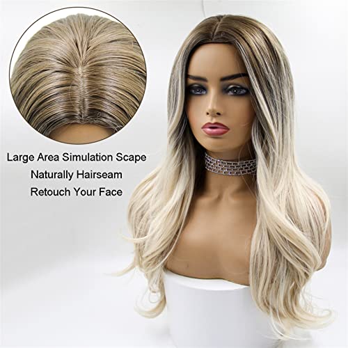 Perruque naturel synthétique longue ondulée résistante à la chaleur 24" - 2