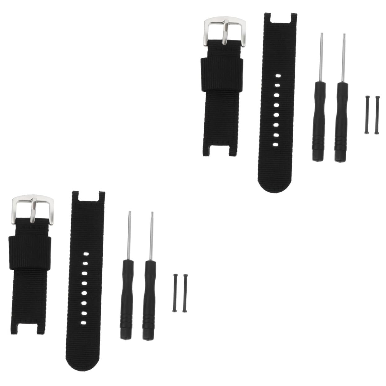 Housoutil 2 Stück Nylon-armband Für Smartwatch 22 Mm Gewebte Uhrenarmbänder Bequemes Armband Ersatzband Geeignet Für Männer Und Frauen