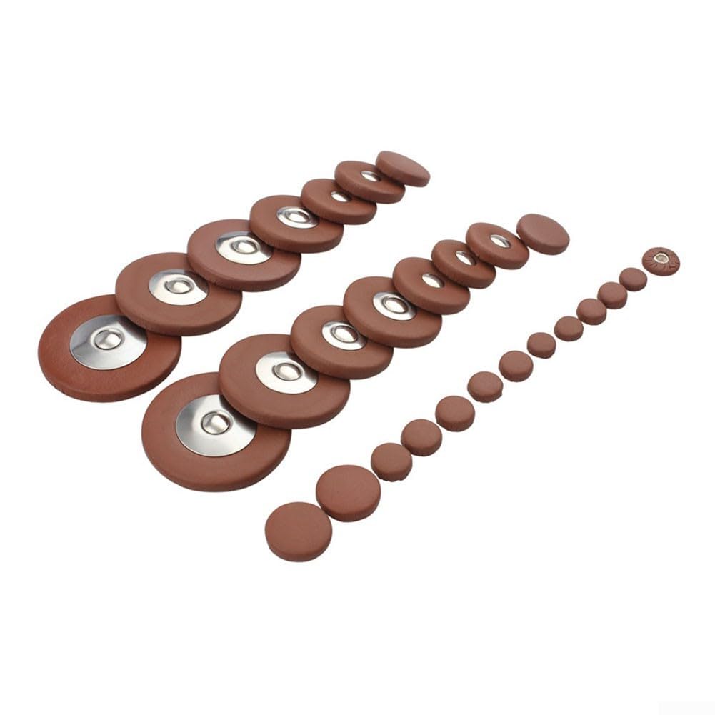 Kit di cuscinetti di ricambio per sassofono contralto tenore di varie dimensioni per proteggere i tasti e migliorare le guarnizioni del suono (pad in pelle tenore)
