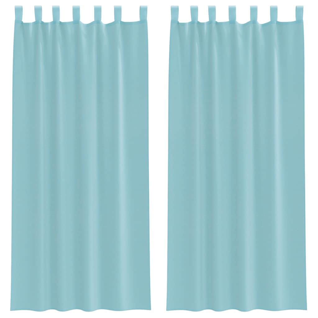 Rideaux en voile turquoise 140x245 cm pour décorer un salon lumineux