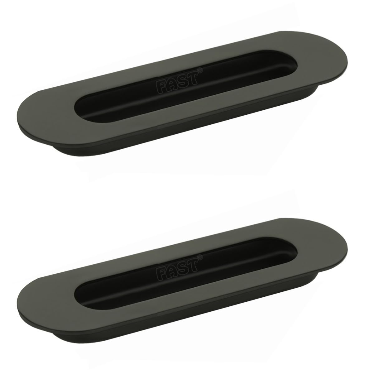 FAST CSH03 Stainless Steel Black Architechral Cabinet Concealed Sliding Door Handle for Wardrobe & Cupboard Doors. (6 INCH)