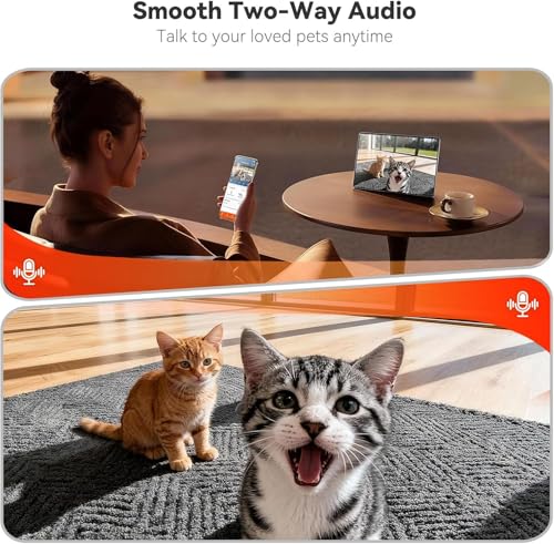 Image of WOPET Automatic Dog Feeder with Camera,1080P HD Video with Night Vision, 5GHz /2.4GHz Dog Food Dispenser with App Control, 4GB SD Card, 2-Way Audio for Cats & Dogs