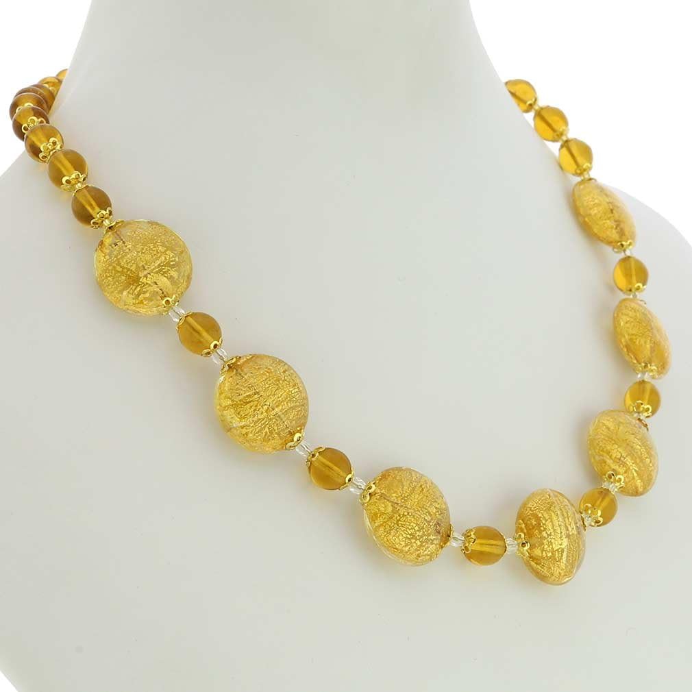 Glass Of Venice Murano Glass Necklace Ca D'oro - Yellow Gold