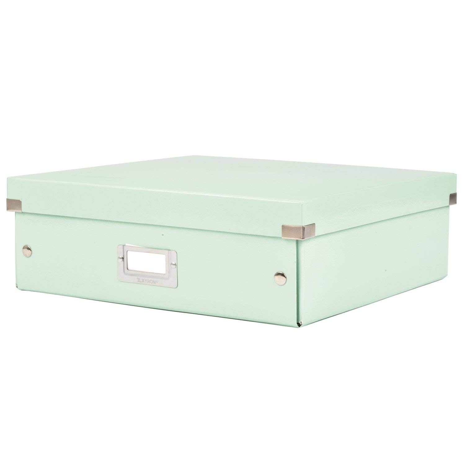 XyronClick N Store Craft Storage Boxes, Large, 13-1/2" x 13-1/2" x 4-1/2", Mint (627115)