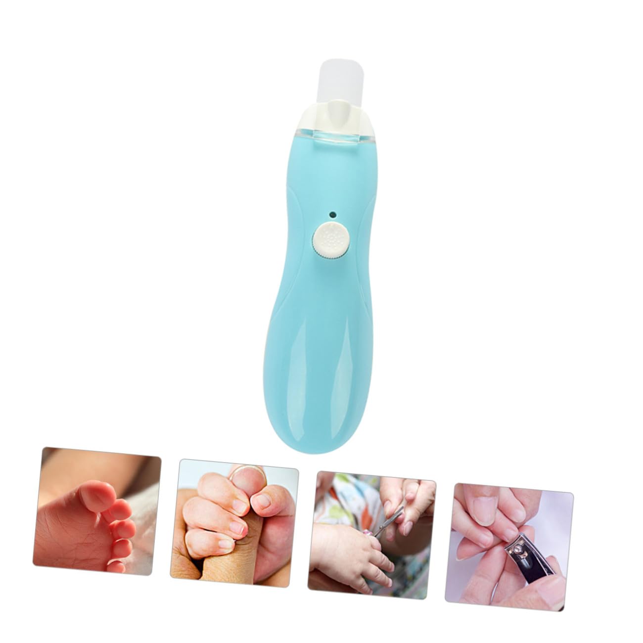 Pulidor de Uñas para Bebés Eléctrico Usb, 1 Juego Azul