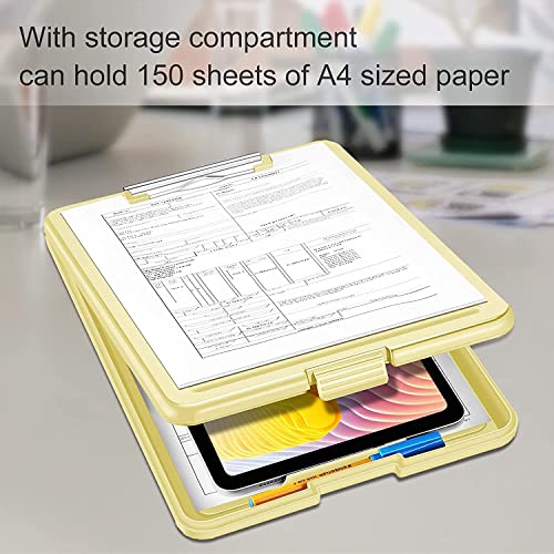 Image of oddpod Praise A4 Clip Pad /Clipboard with Storage Case for Paper and Document Storage 83002 (Yellow)