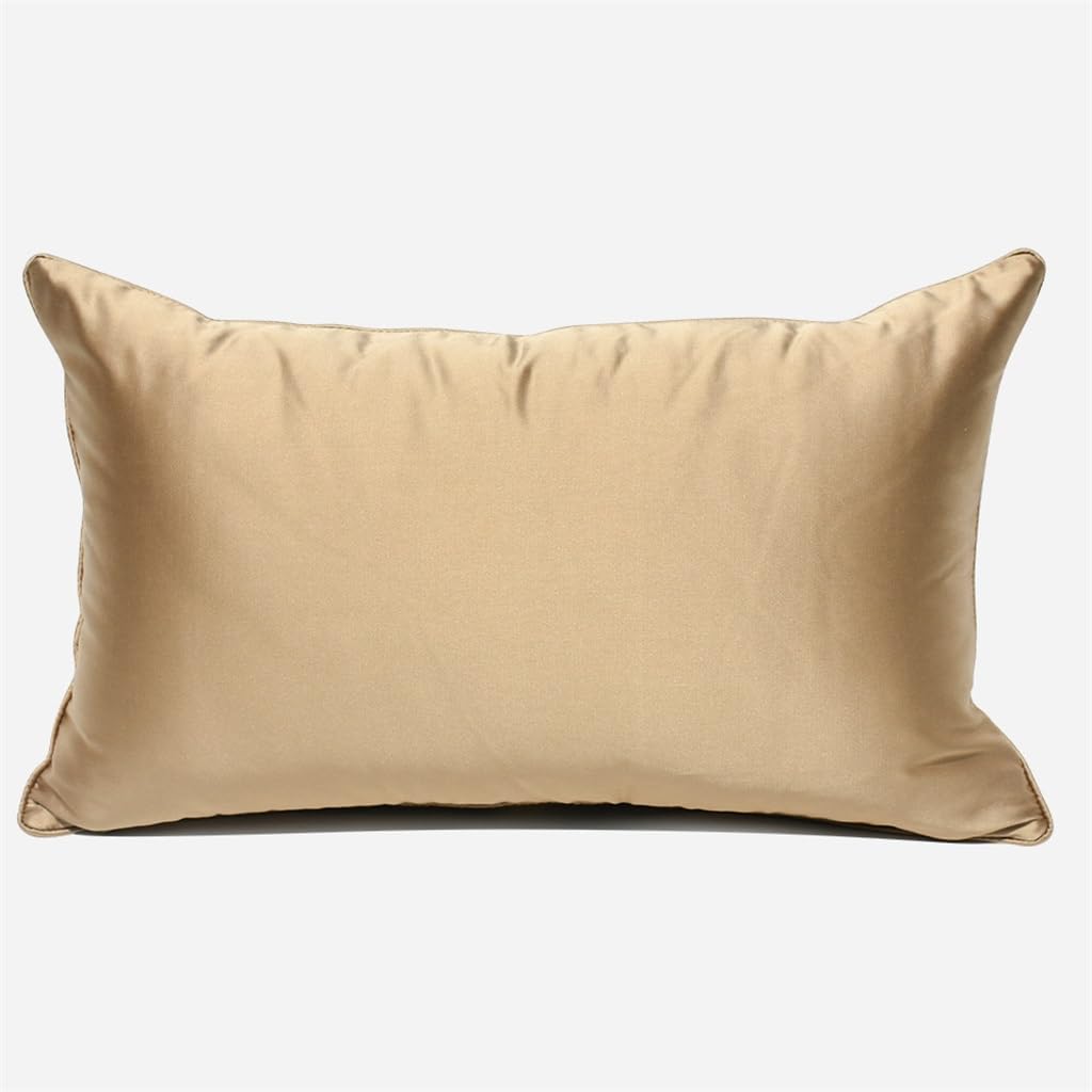 HBJWOV Coffee Color Splicing Sofa Waist Pillowcase Living Room Bedroom Hotel Big Cushion